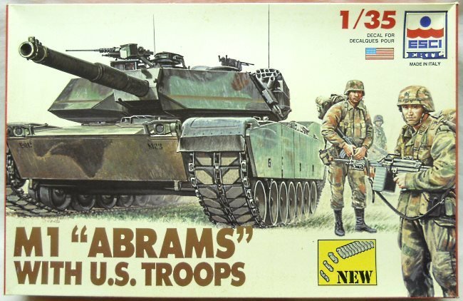 ESCI 1/35 M1 Abrams With US Troops, 5029 plastic model kit